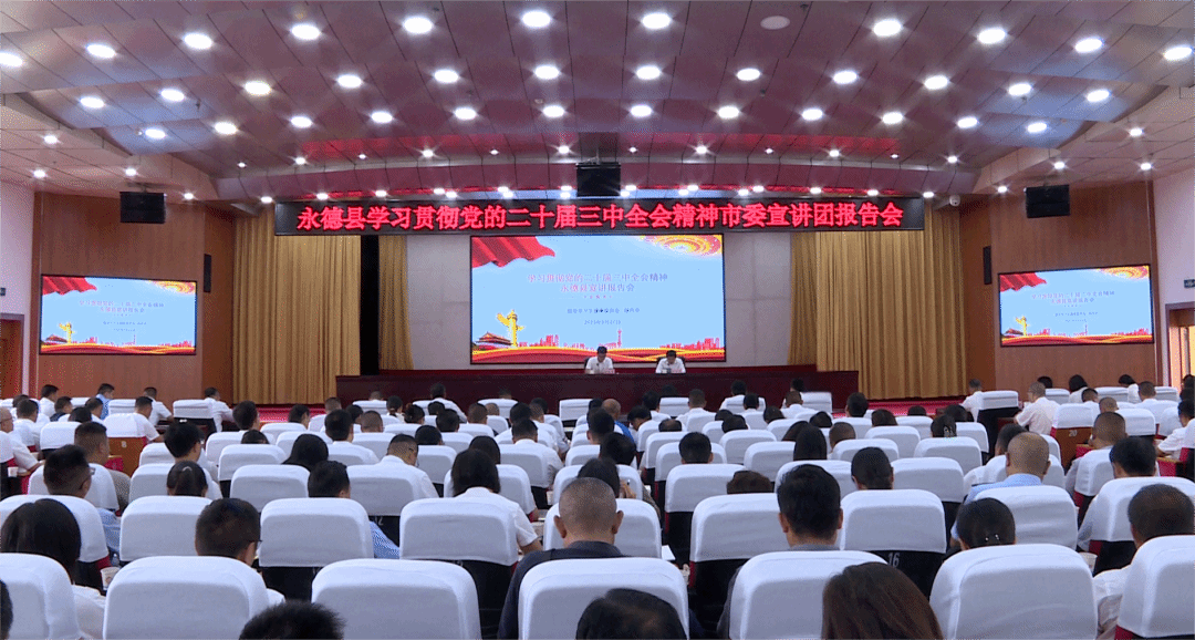 学习贯彻党的二十届三中全会精神市委宣讲团报告会在永德举行